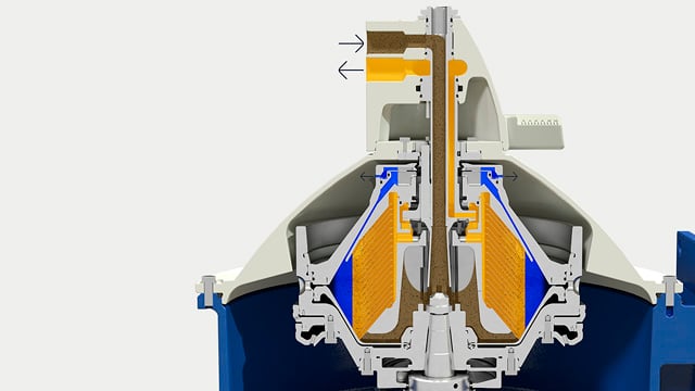 How it works Alfa Laval P separator bowl cross sectional drawing