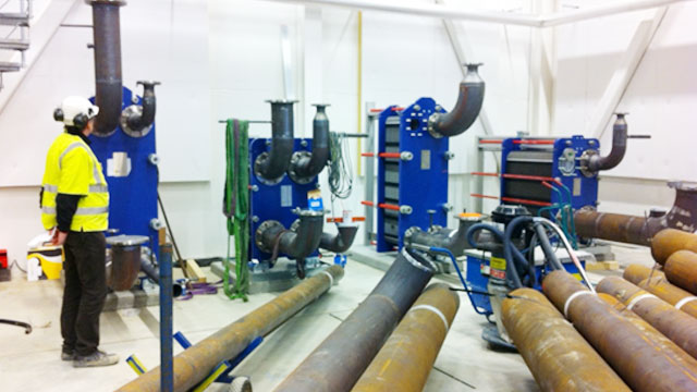 installations de r&eacute;cup&eacute;ration de chaleur basse temp&eacute;rature pour le r&eacute;seau de chaleur urbain basse temp&eacute;rature du projet Brunnsh&ouml;g LTDH